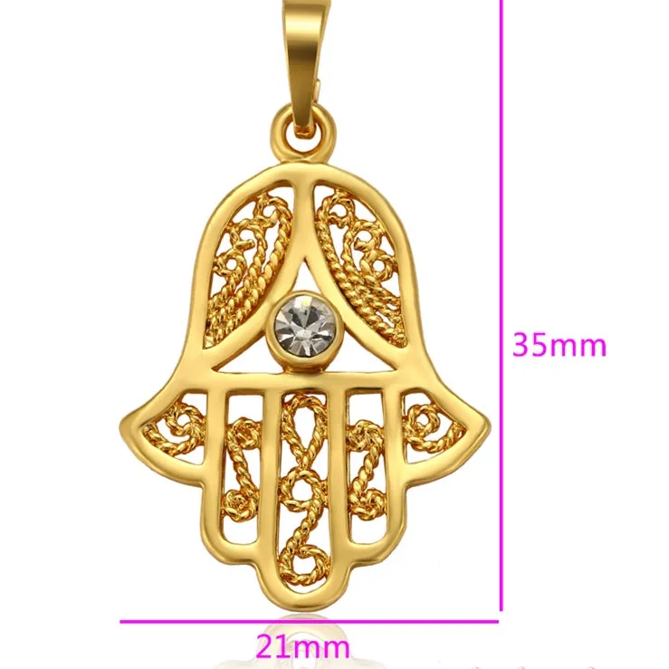 24K Gold Filled  Hamsa Necklace