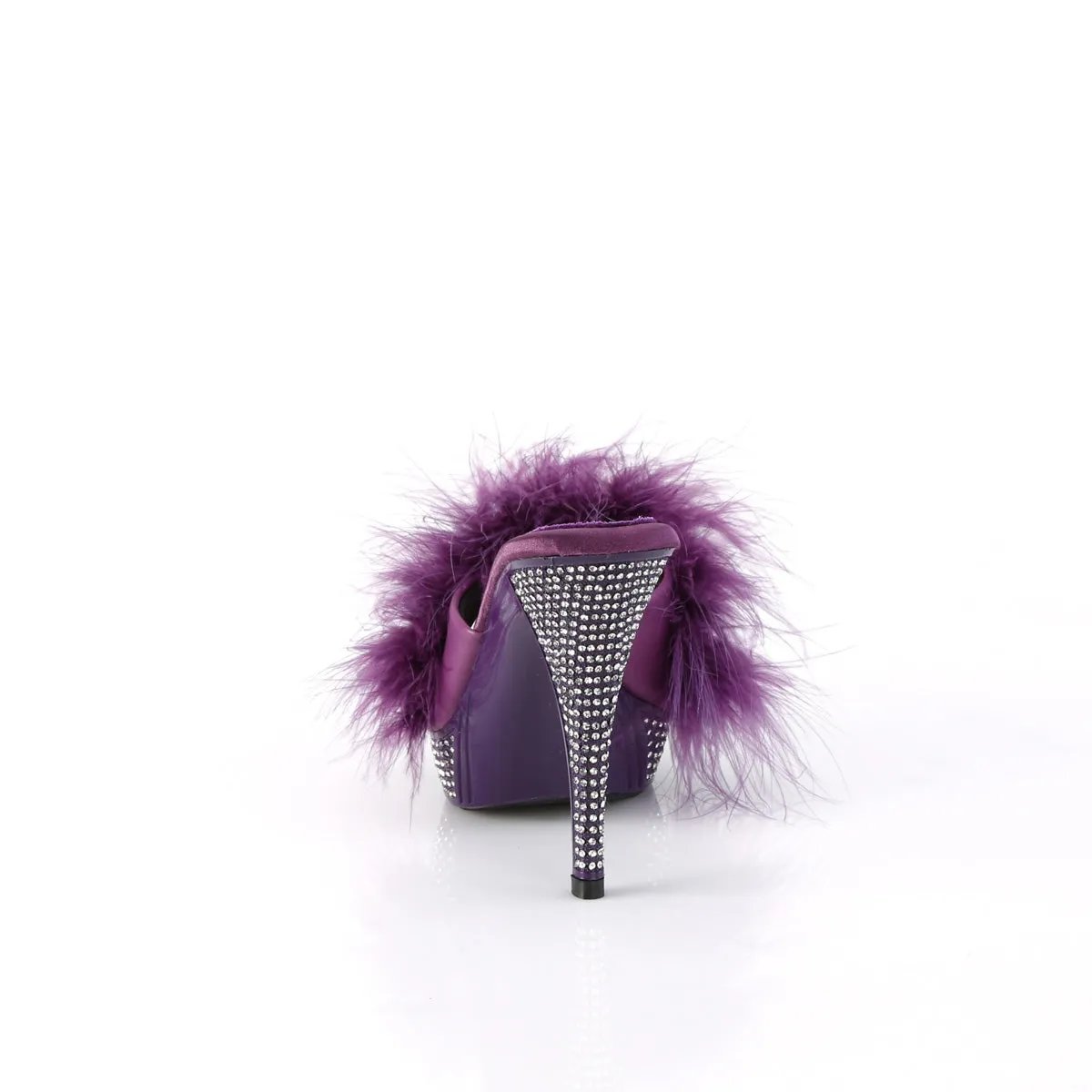 4 Inch Heel ELEGANT-401F Purple Fur