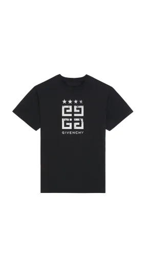 4G Stars Slim Fit T-shirt - Black