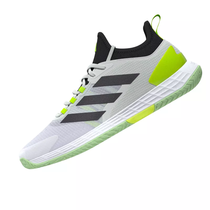 Adidas Adizero Ubersonic 4.1 Tennis Shoes - White/Black/Lucid Lemon