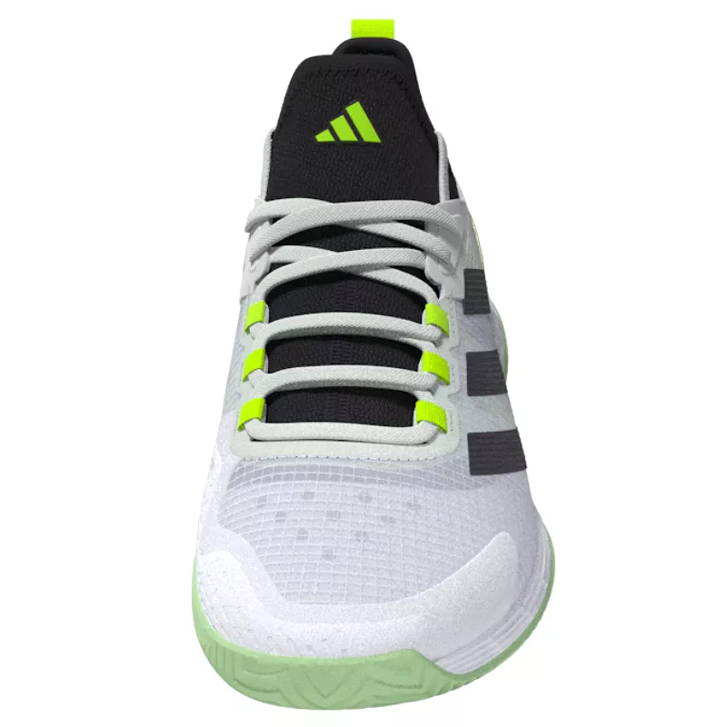 Adidas Adizero Ubersonic 4.1 Tennis Shoes - White/Black/Lucid Lemon