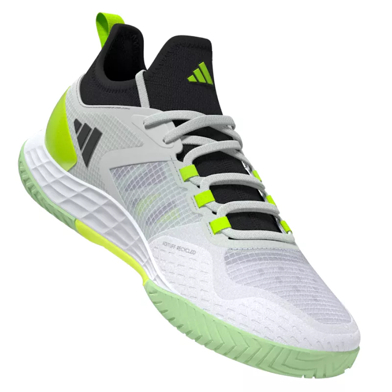 Adidas Adizero Ubersonic 4.1 Tennis Shoes - White/Black/Lucid Lemon