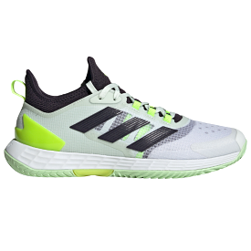 Adidas Adizero Ubersonic 4.1 Tennis Shoes - White/Black/Lucid Lemon