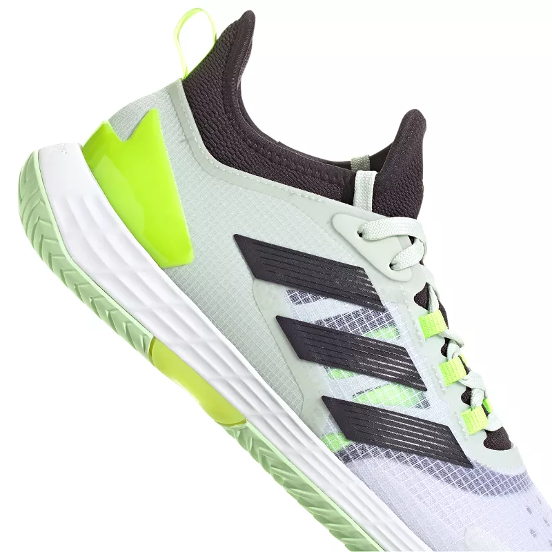 Adidas Adizero Ubersonic 4.1 Tennis Shoes - White/Black/Lucid Lemon