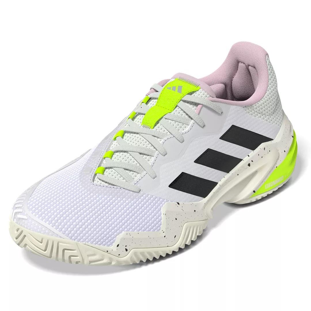 Adidas Barricade 13 Women Tennis Shoes - White/Black/Jade