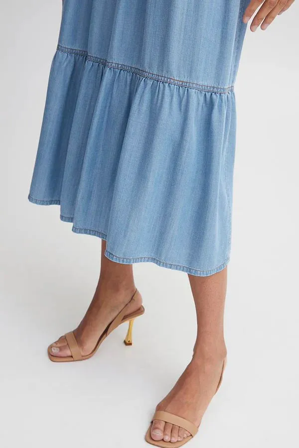 B Young Lana Long Denim Skirt