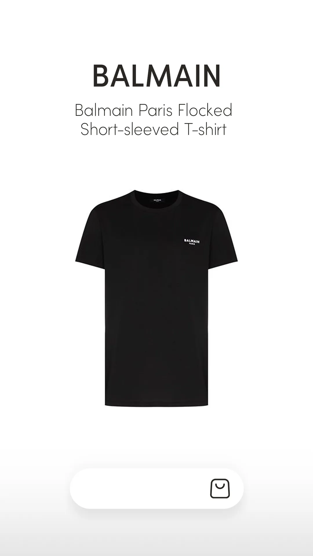 Balmain Paris Flocked Short-sleeved T-shirt - Black