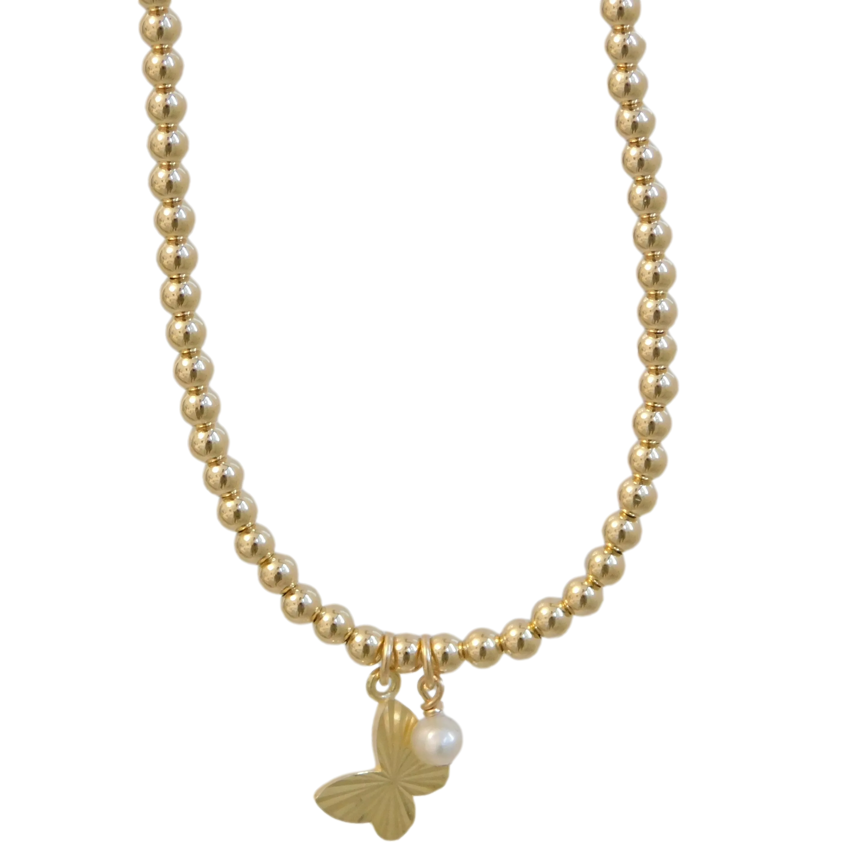 Butterfly Pearl Necklace