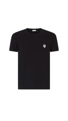 Cotton Undershirt With Dg Crest - Black