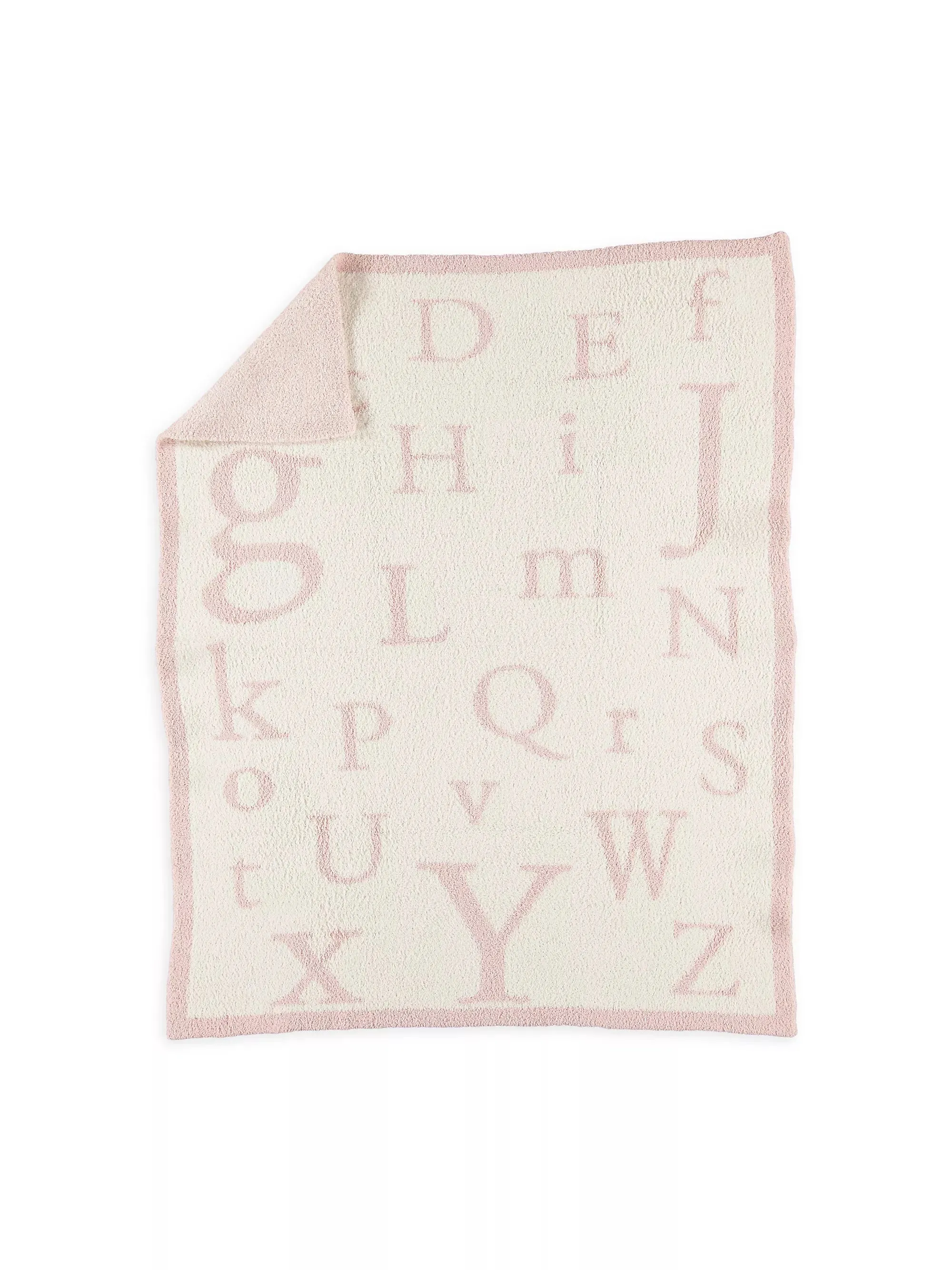 CozyChic ABC Blanket - Dusty Rose/Cream