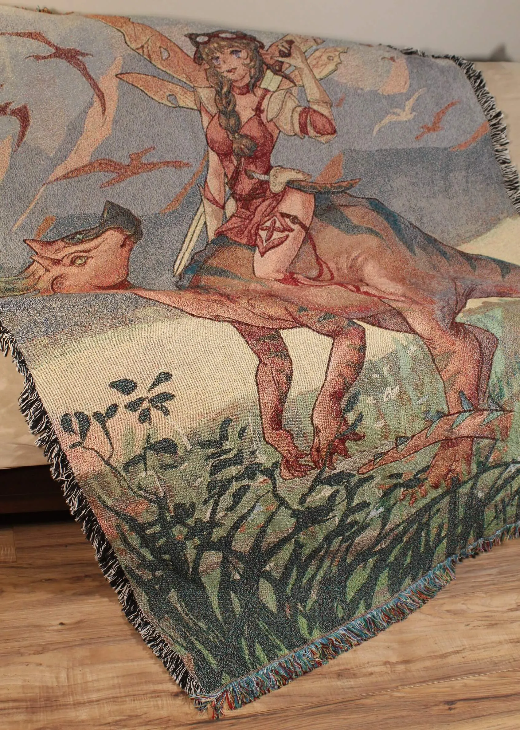 Fairy & Dinosaur Tapestry Blanket