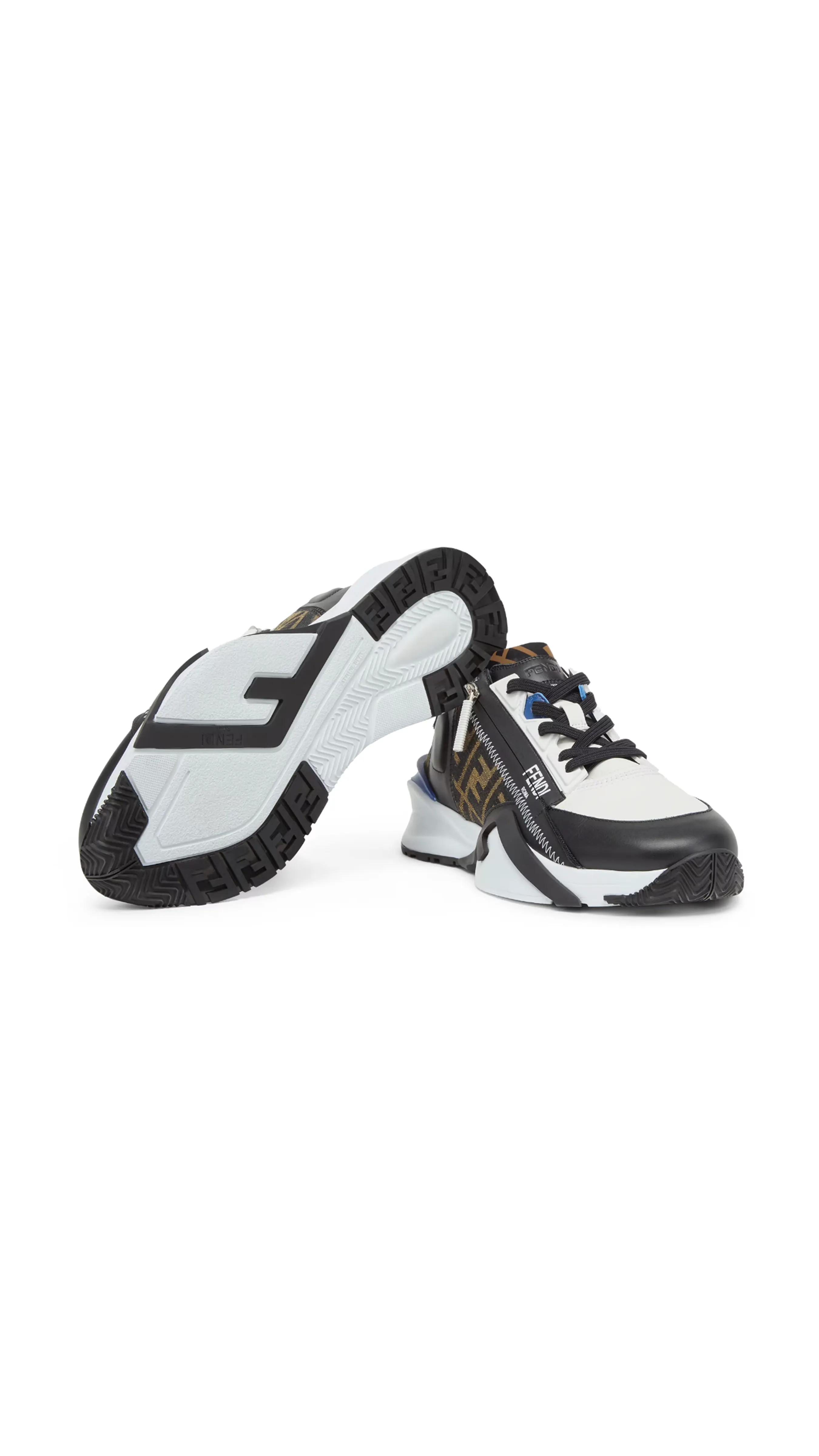 FF Fendi Flow Sneakers - Brown/Blue