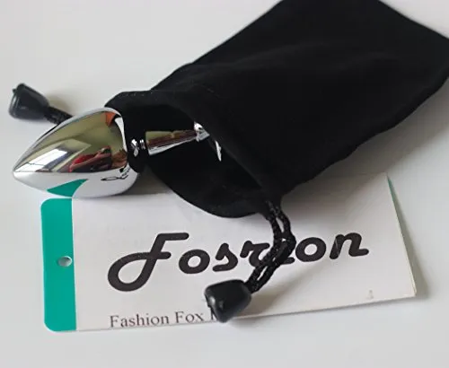 Fosrion Versatile Tail Stainless Steel Fox Tail: Sensual Anal Plug & Stylish Keychain (Medium Plug, Yellow)