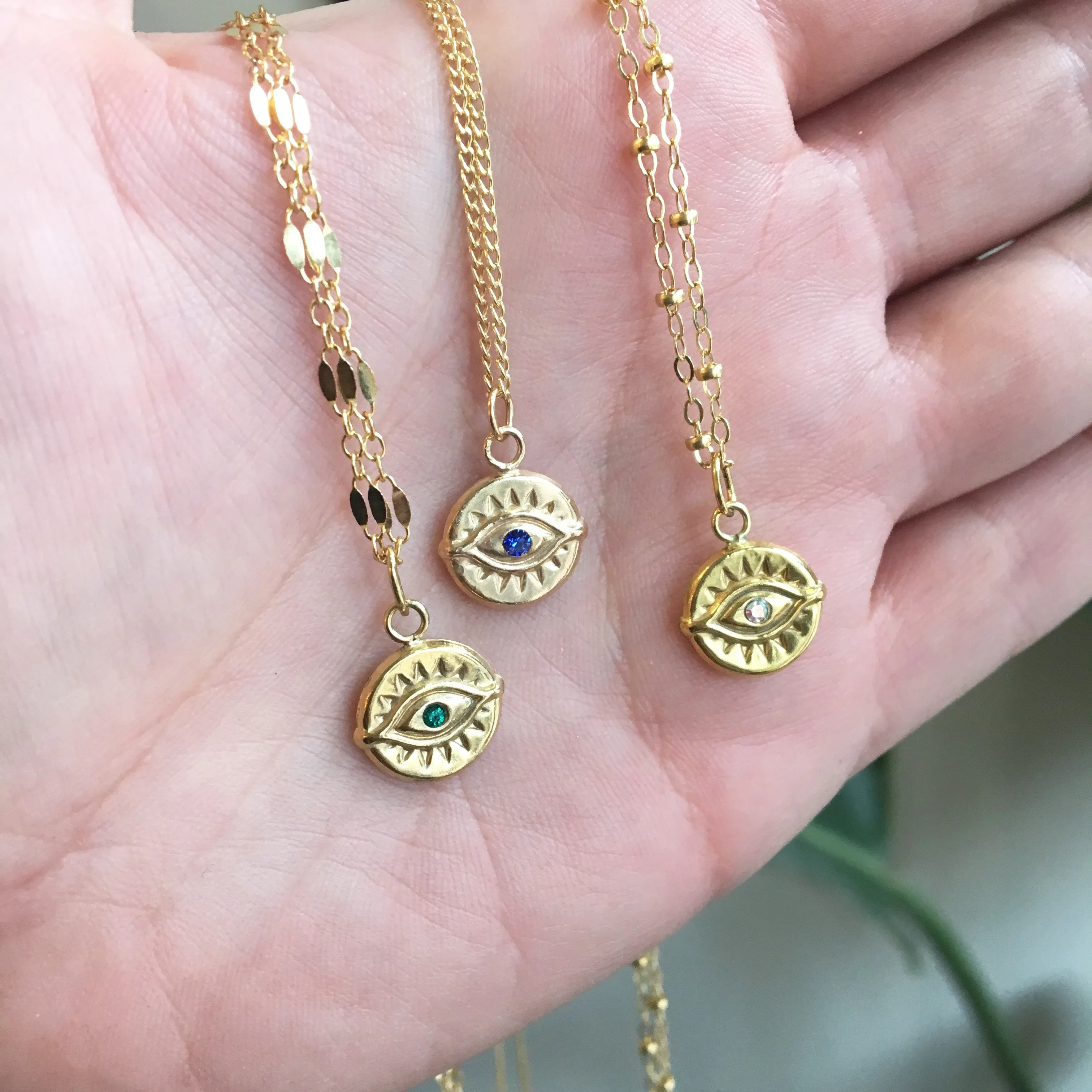 Gold Evil Eye Necklace