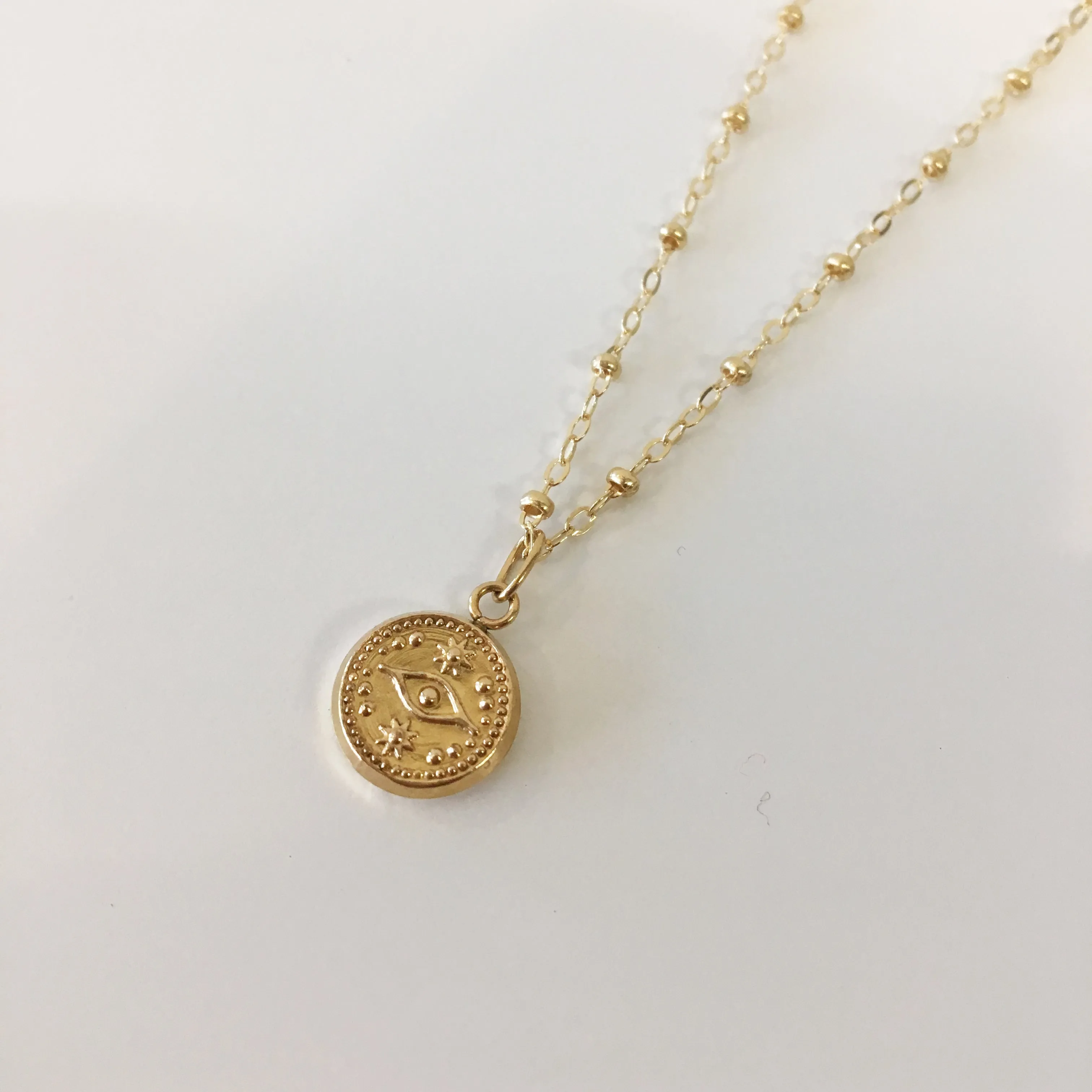 Gold Evil Eye Necklace