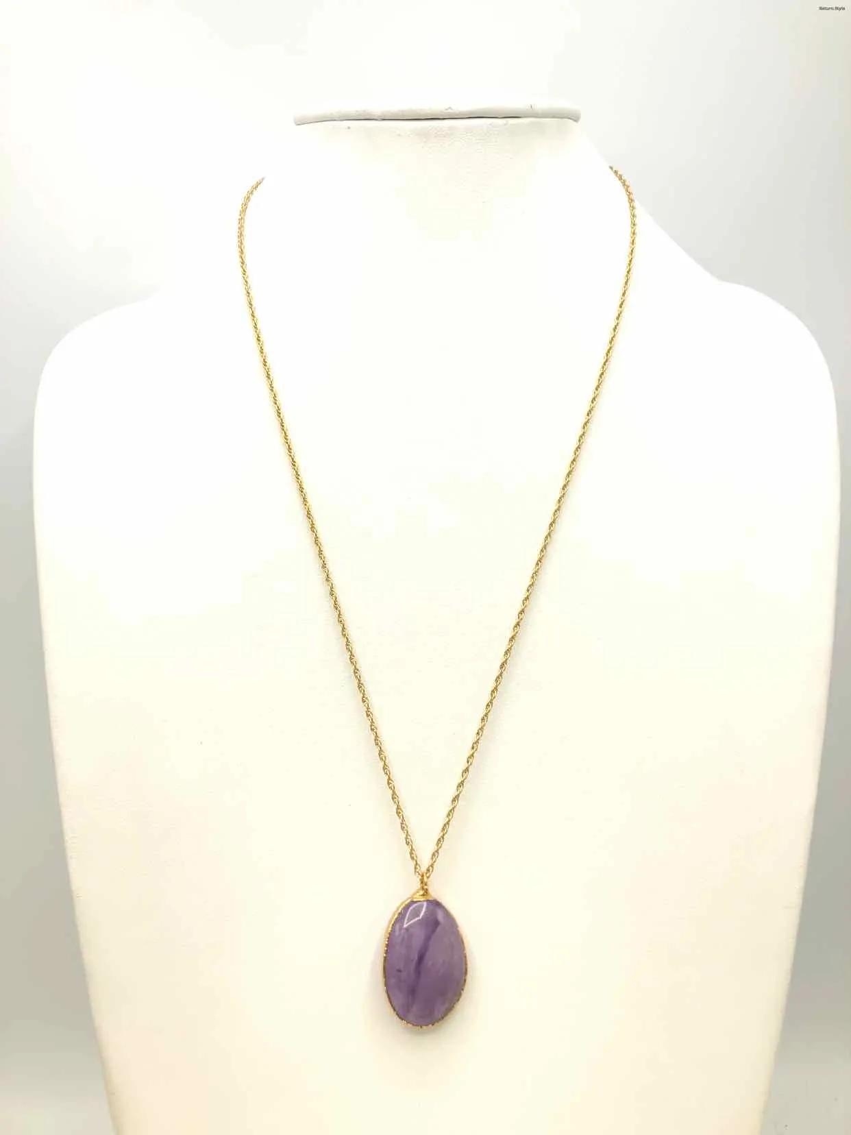 Gold Filled Chain Amythst GF-Necklace