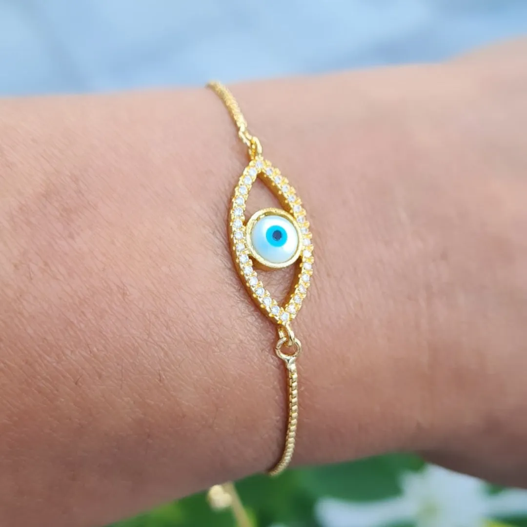 Gold Filled Evil Eye Bracelet-Clearance