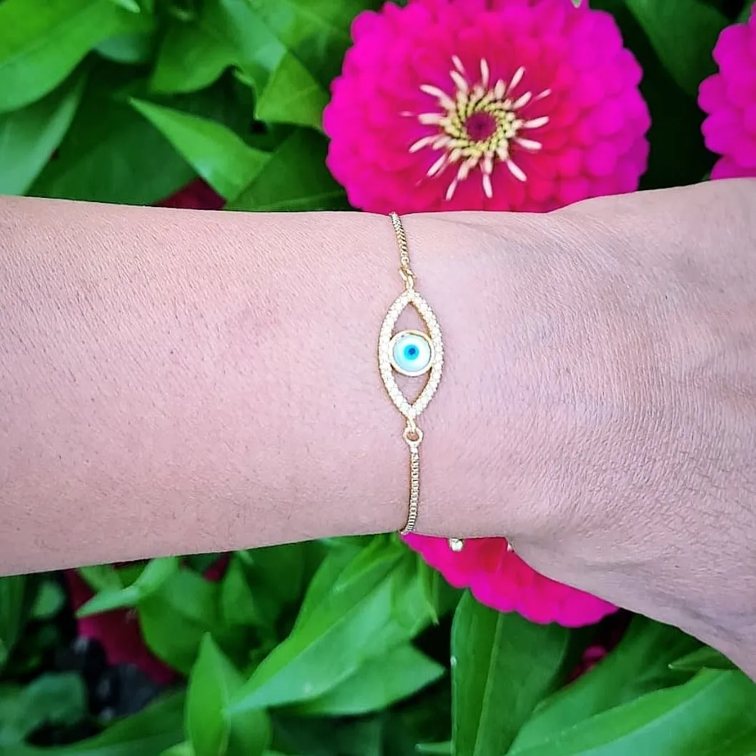 Gold Filled Evil Eye Bracelet-Clearance