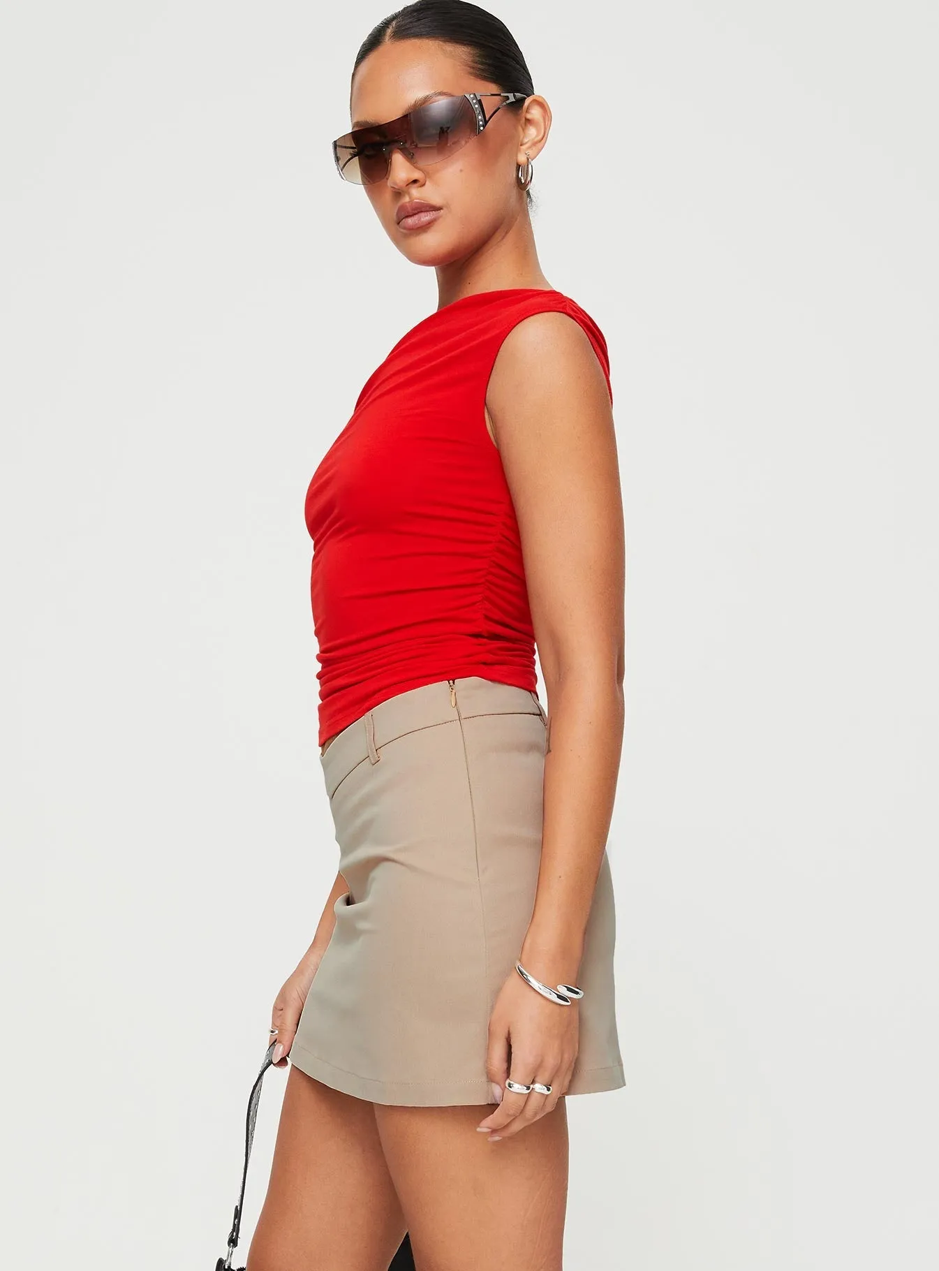 Grimaldi Mini Skirt Beige