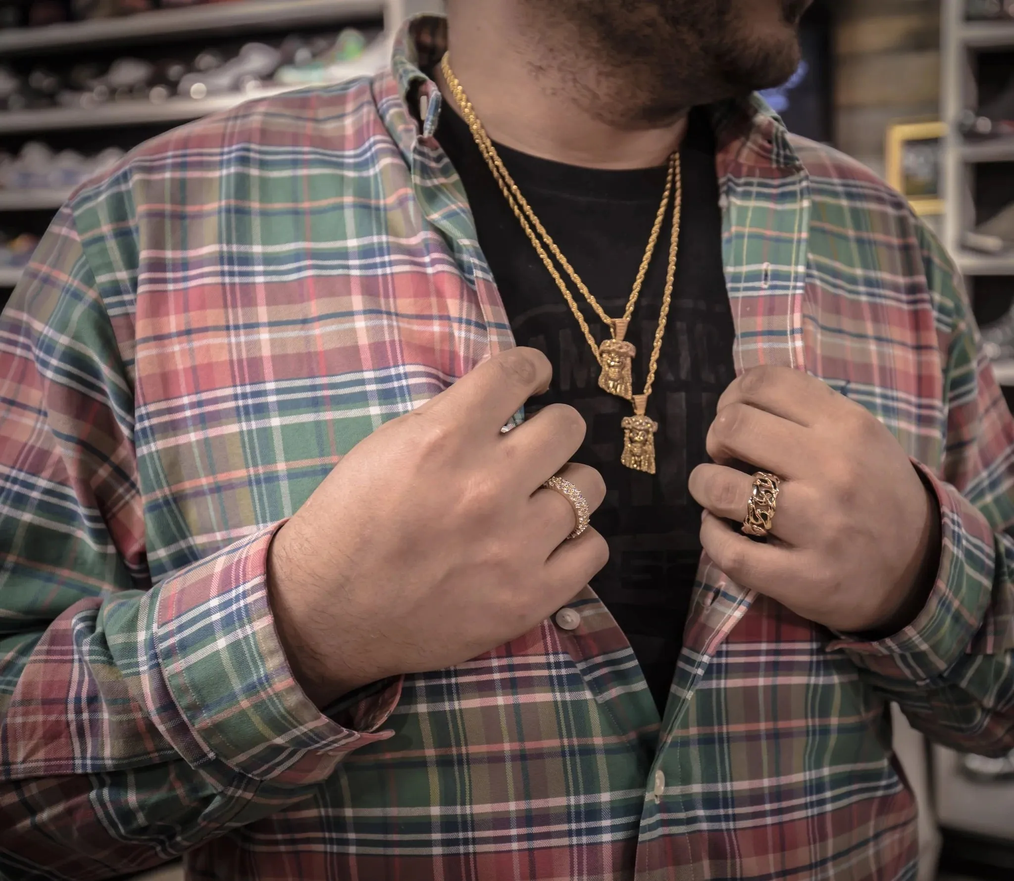 Iced Out 18K Gold Plated Mini Jesus Piece | Golden Gilt