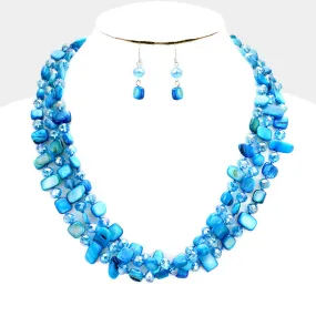 iLLASPARKZ 3 Layered Shell & Bead Strand Necklace