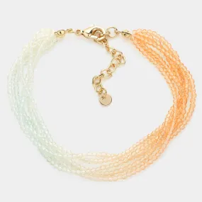 iLLASPARKZ Gradation Seed Beaded Layered Bracelet