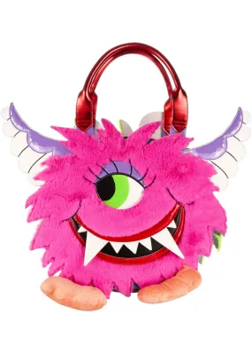 Irregular Choice Fluffy Freaks Monsters Bag Red Green