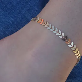 JUILIA CHEVRON CHAIN LINK ANKLET