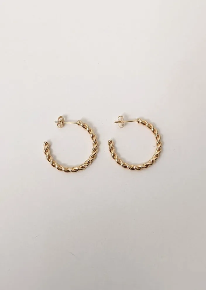 Kate Twist Gold Hoops by Layer the Love