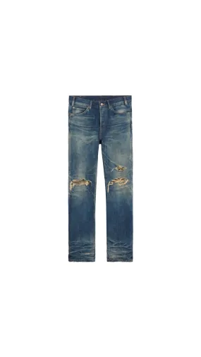 Kurt Jeans In Destroyed Blue Marble Denim - Blue Marble