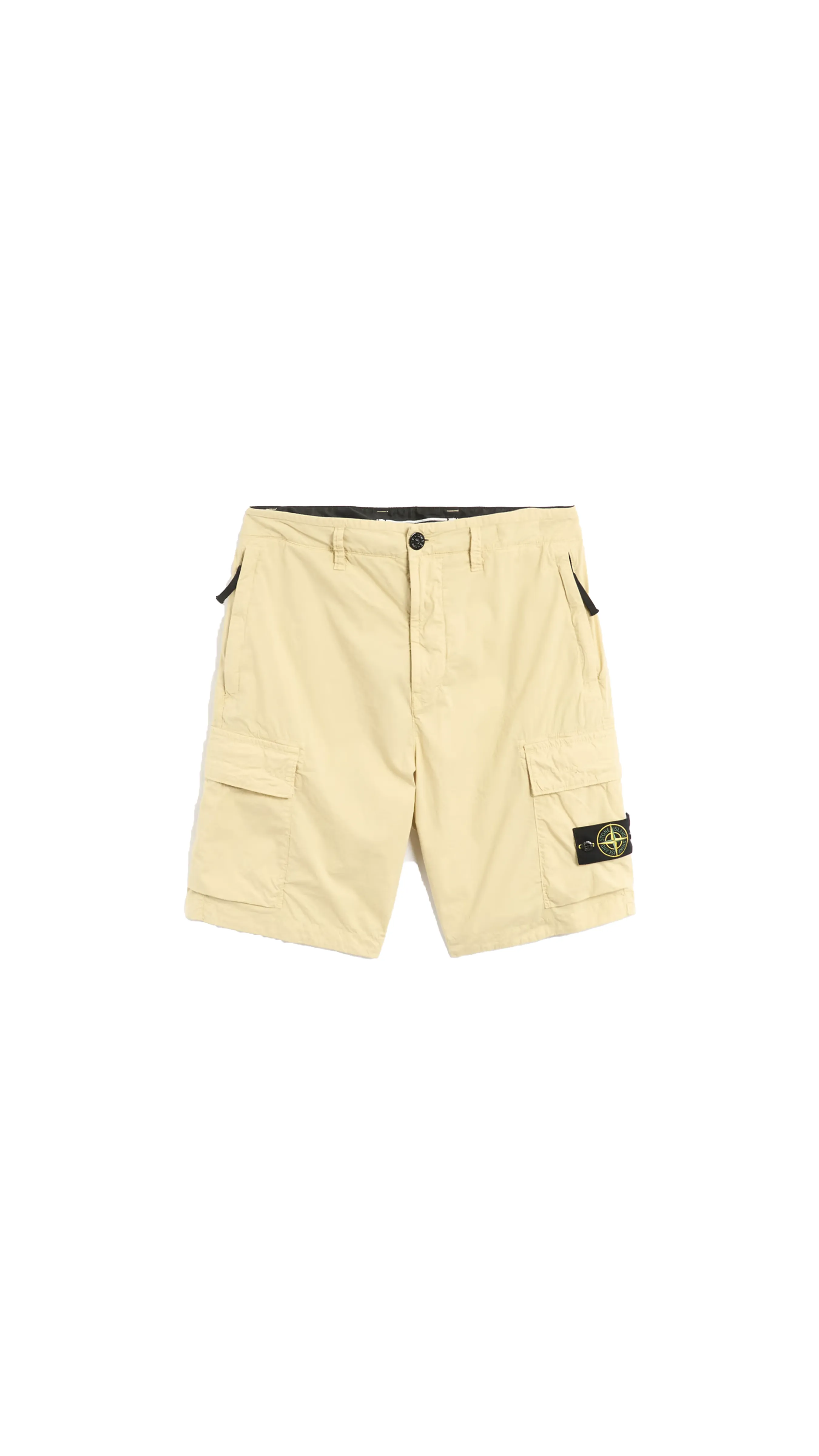 L0803 Regular Fit Cargo Bermuda Shorts - Light Yellow