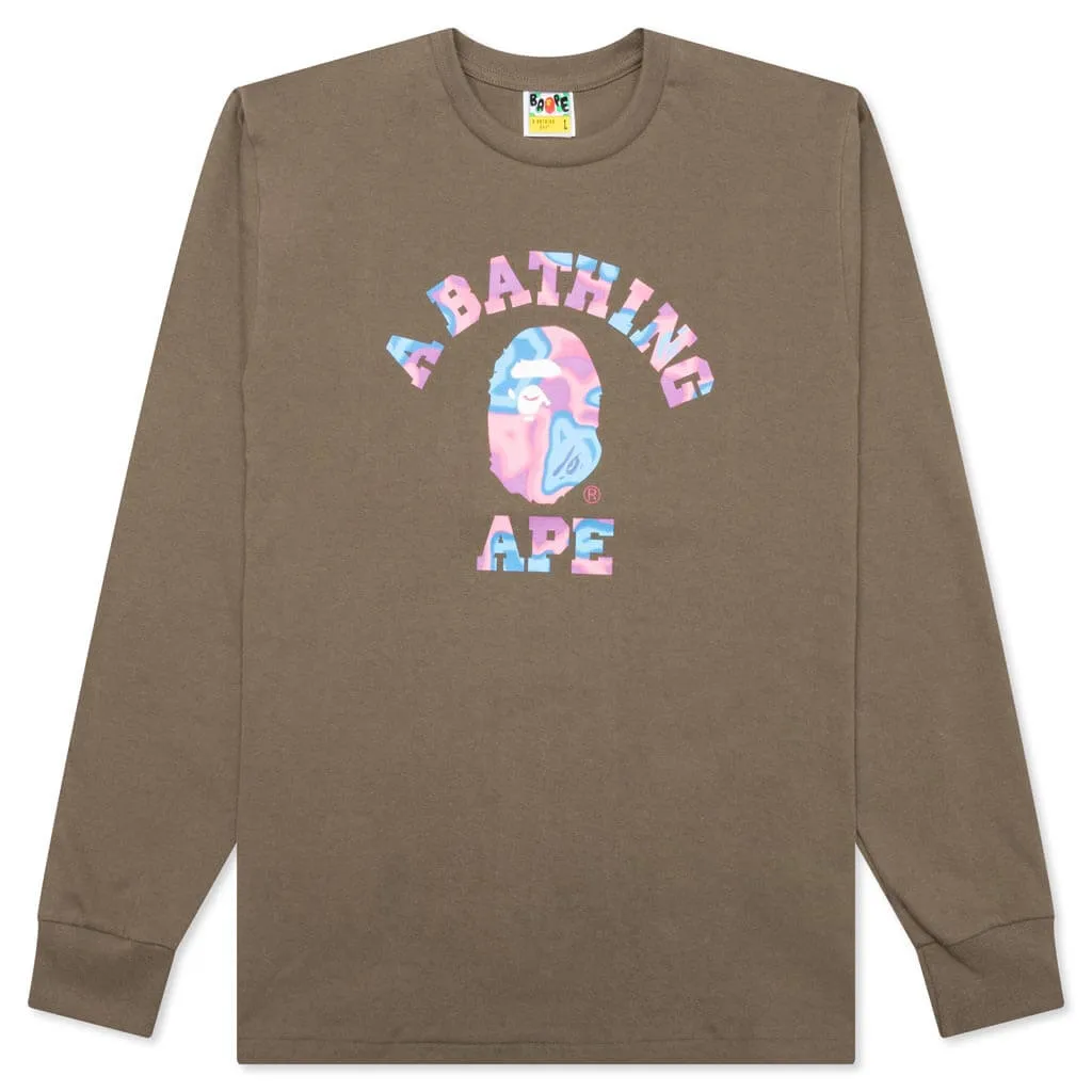 Liquid Camo College L/S Tee - Brown