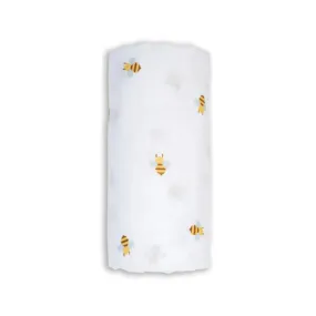 Lulujo Cotton Muslin Swaddle - Bees