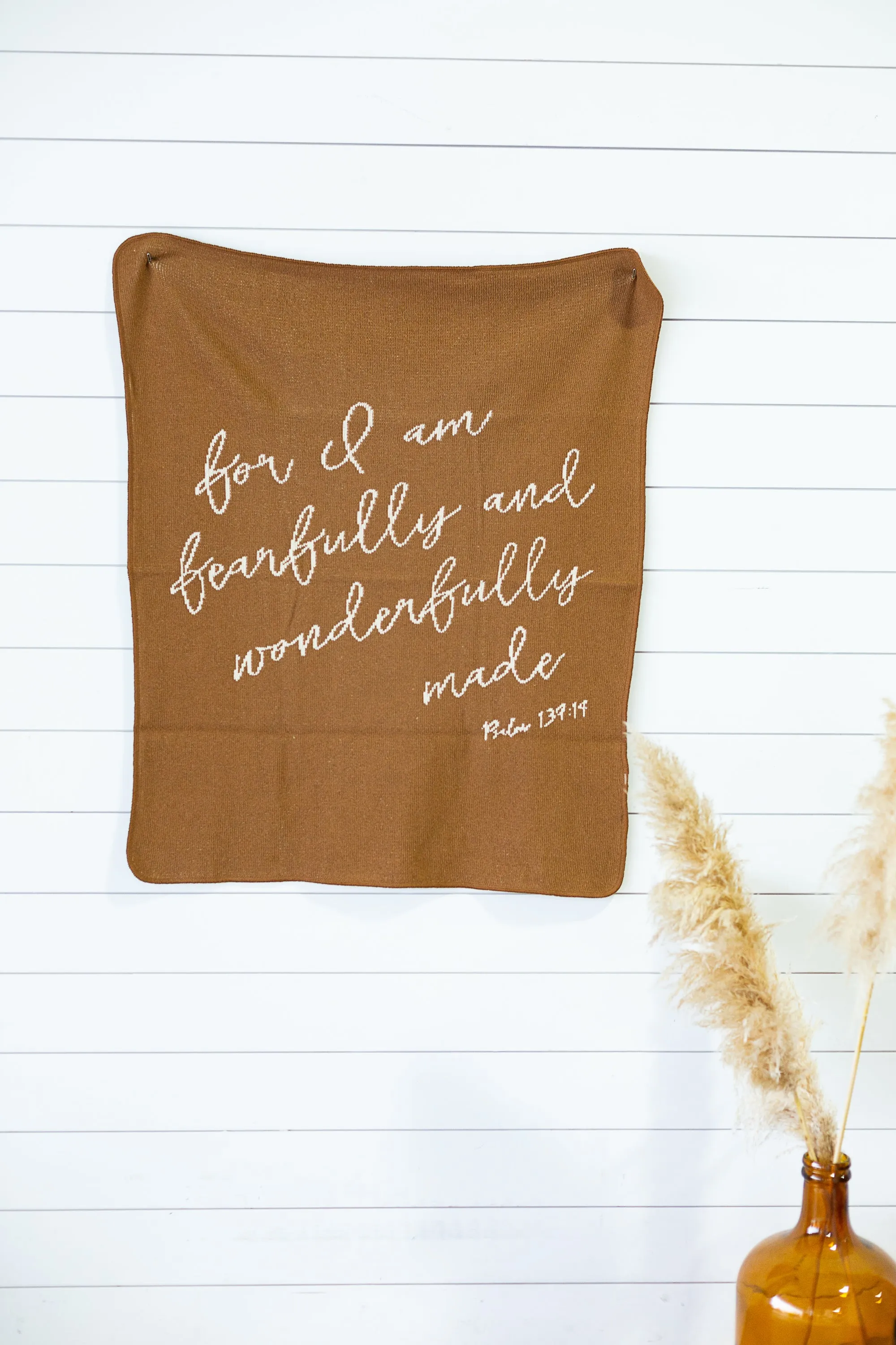 Made in the USA | Recycled Cotton Blend  Fearfully and Wonderfully Made Throw Blanket