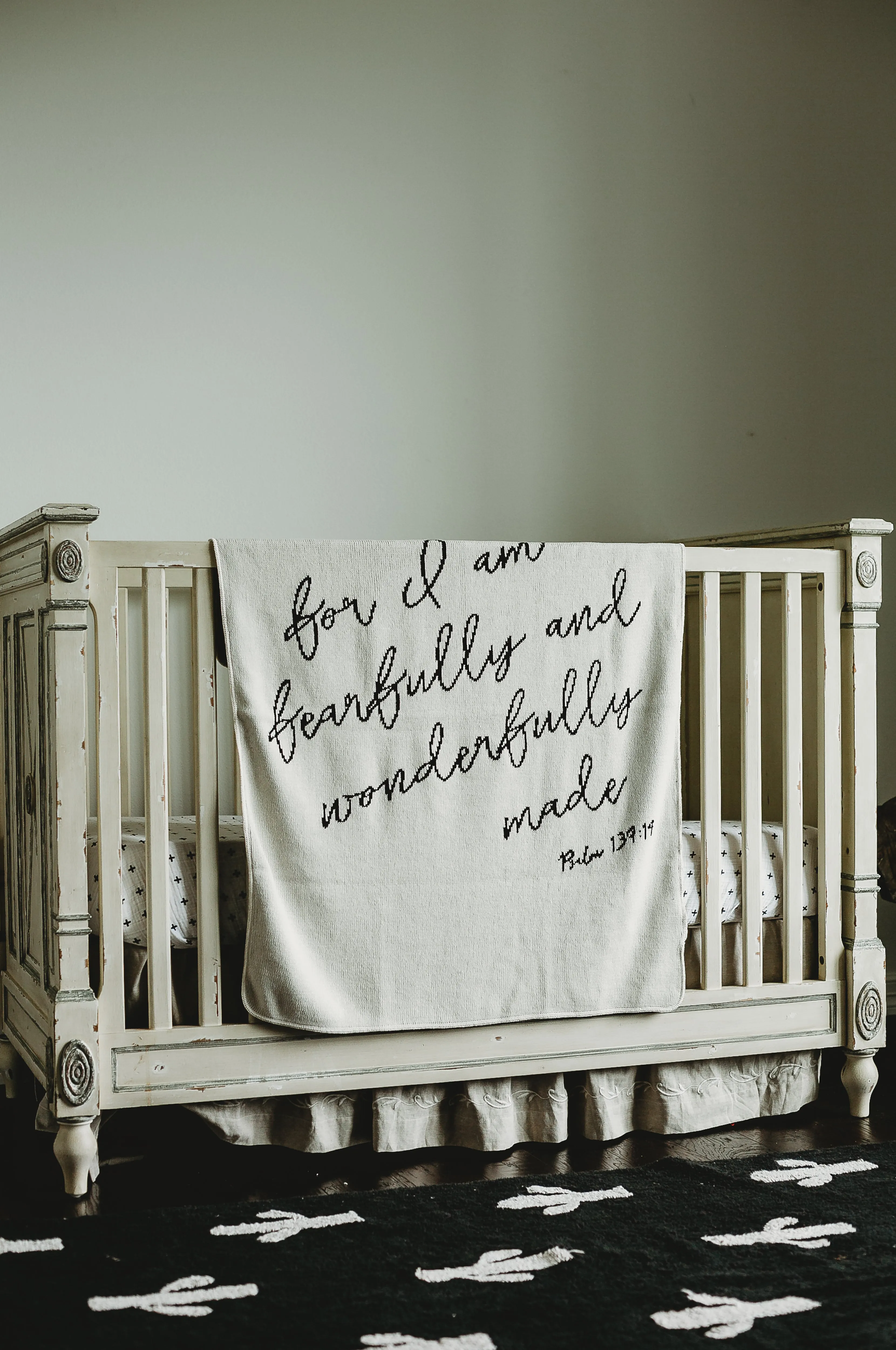 Made in the USA | Recycled Cotton Blend  Fearfully and Wonderfully Made Throw Blanket