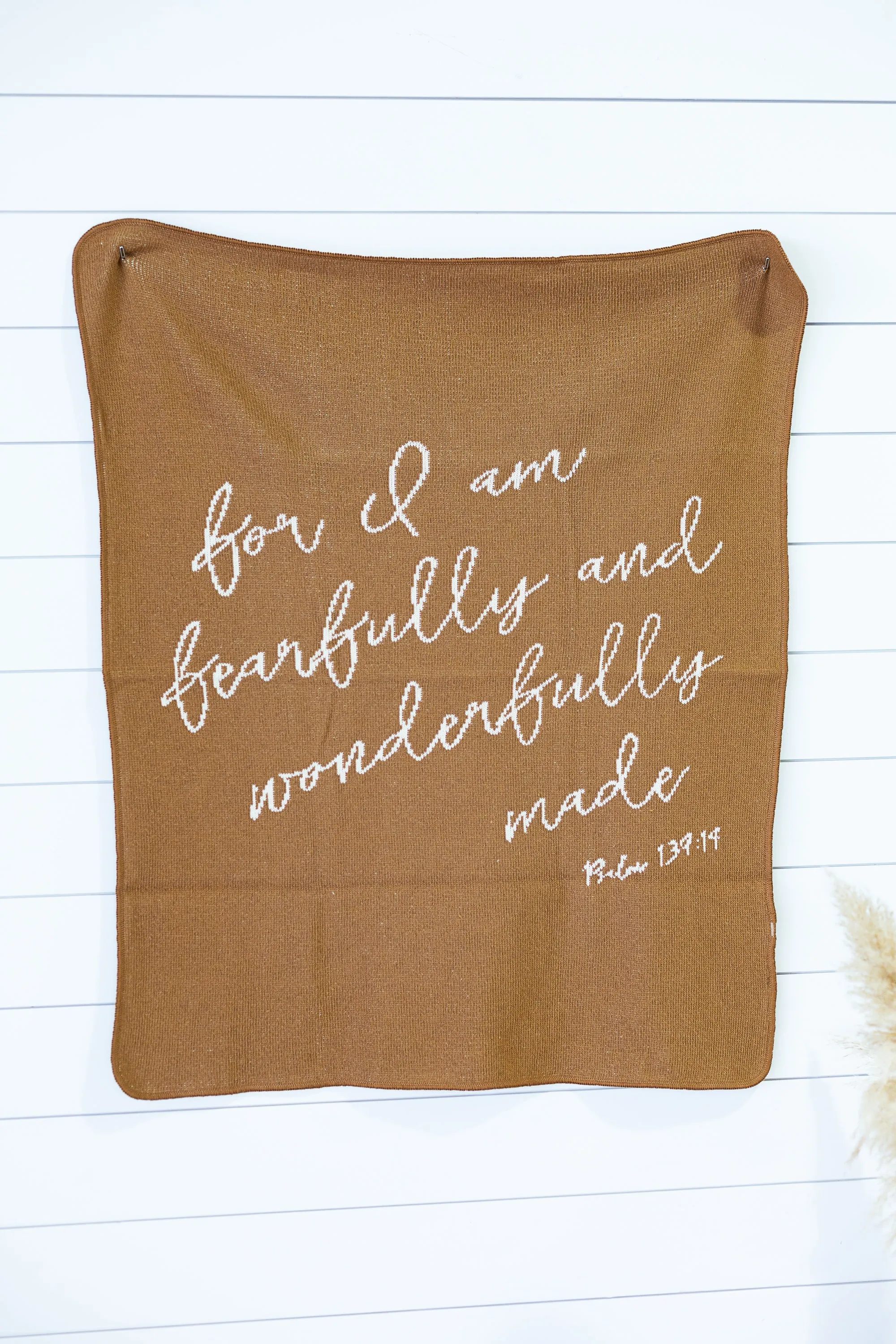 Made in the USA | Recycled Cotton Blend  Fearfully and Wonderfully Made Throw Blanket