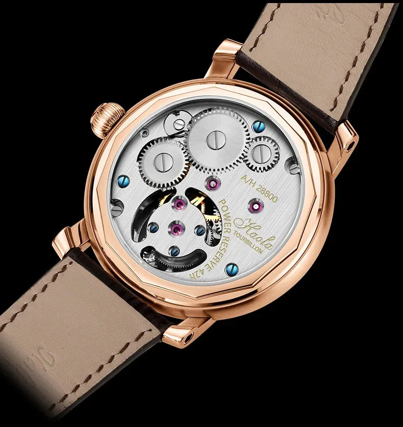 Men's Classic Manual Tourbillon Mechanical Business Waterproof Sapphire Watch