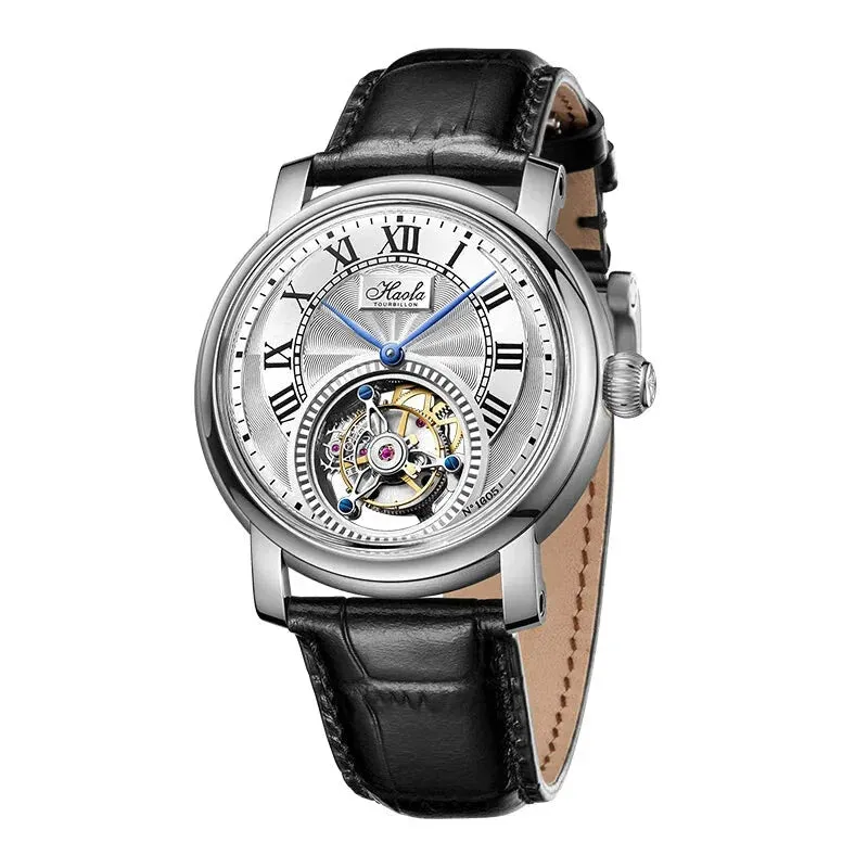 Men's Classic Manual Tourbillon Mechanical Business Waterproof Sapphire Watch