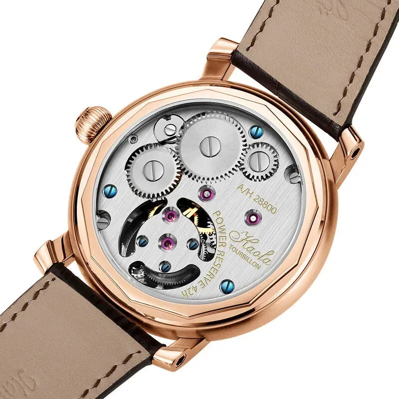 Men's Classic Manual Tourbillon Mechanical Business Waterproof Sapphire Watch