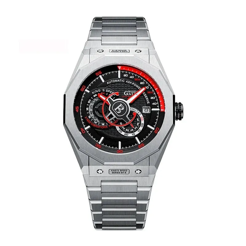 Men's Flying Tourbillon Luminous Stainless Steel Waterproof Wristwatch