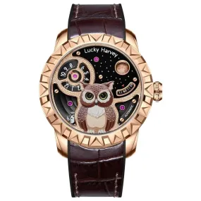 Men's Owl Shape Dial Automatic Movement Waterproof Mechanical Watch