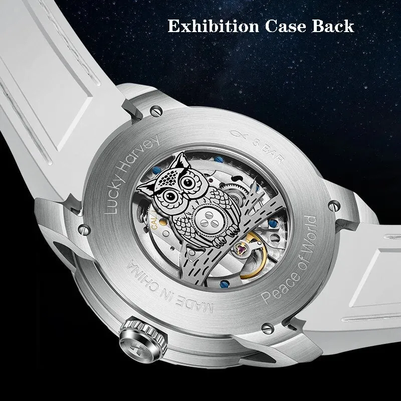 Men's Owl Shape Dial Automatic Movement Waterproof Mechanical Watch