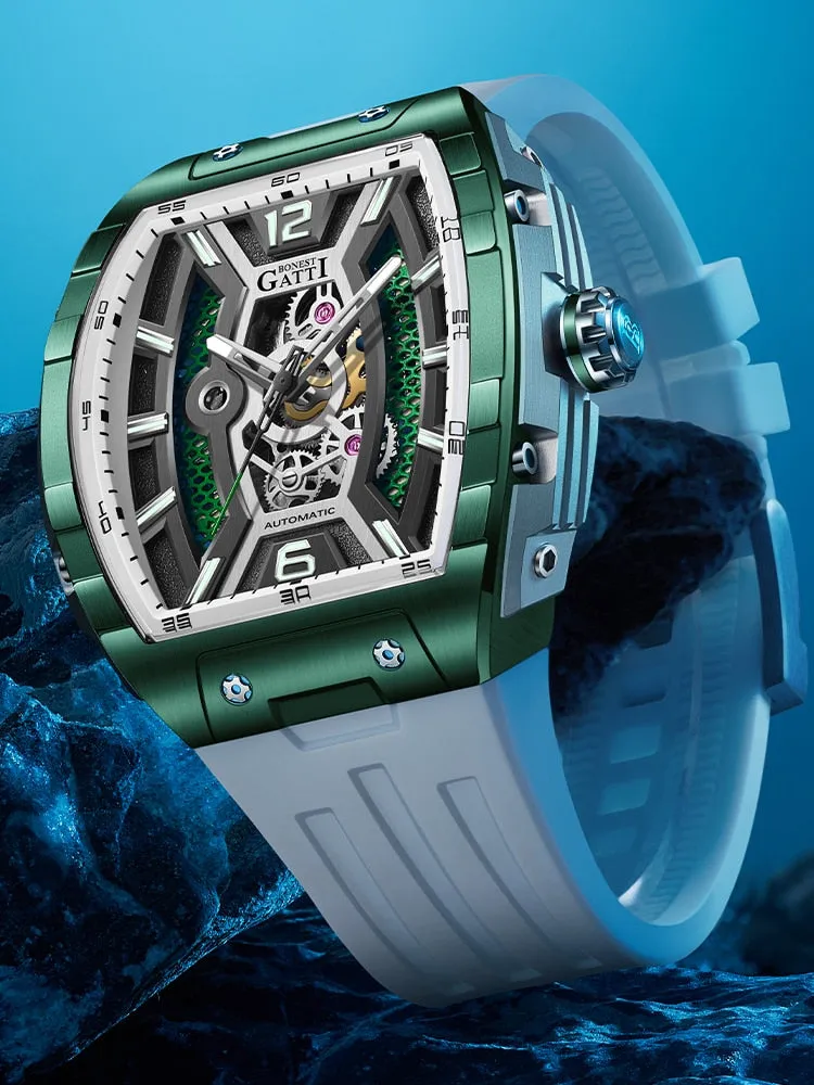 Men's Sapphire Glass Automatic Self-Wind Mechanical Waterproof Wristwatch