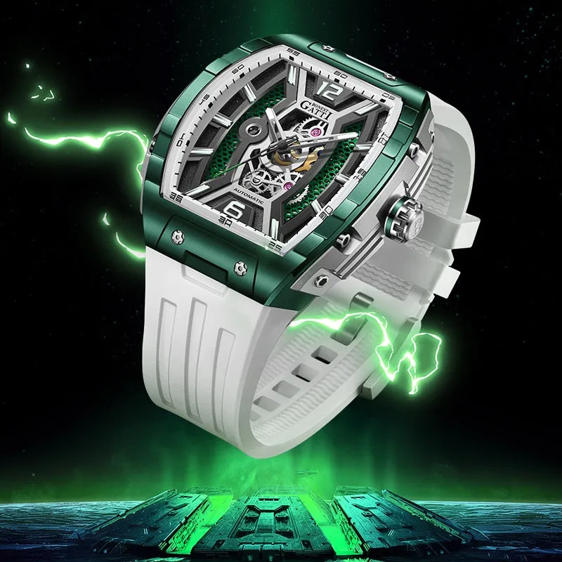 Men's Sapphire Glass Automatic Self-Wind Mechanical Waterproof Wristwatch