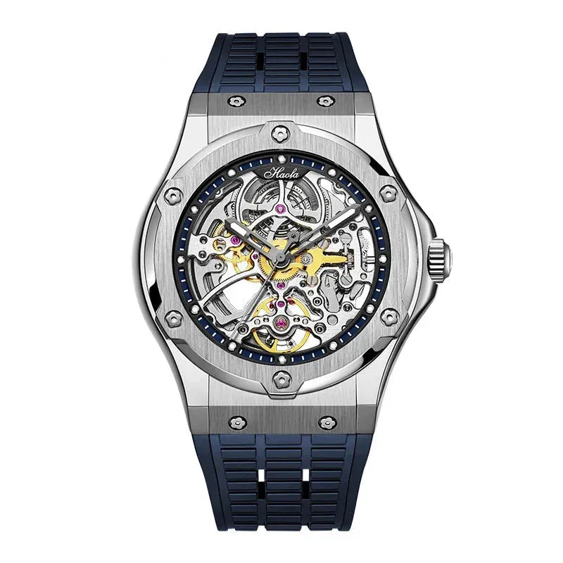 Men's Skeleton Sapphire Crystal Waterproof Luminous Mechanical Watch