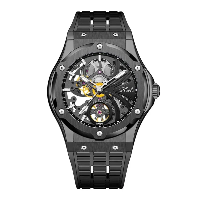 Men's Skeleton Sapphire Crystal Waterproof Luminous Mechanical Watch