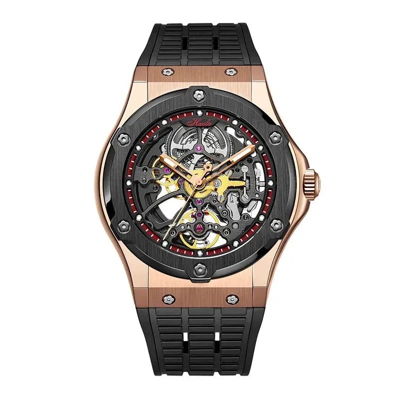 Men's Skeleton Sapphire Crystal Waterproof Luminous Mechanical Watch