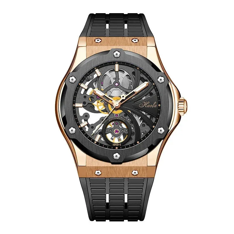 Men's Skeleton Sapphire Crystal Waterproof Luminous Mechanical Watch