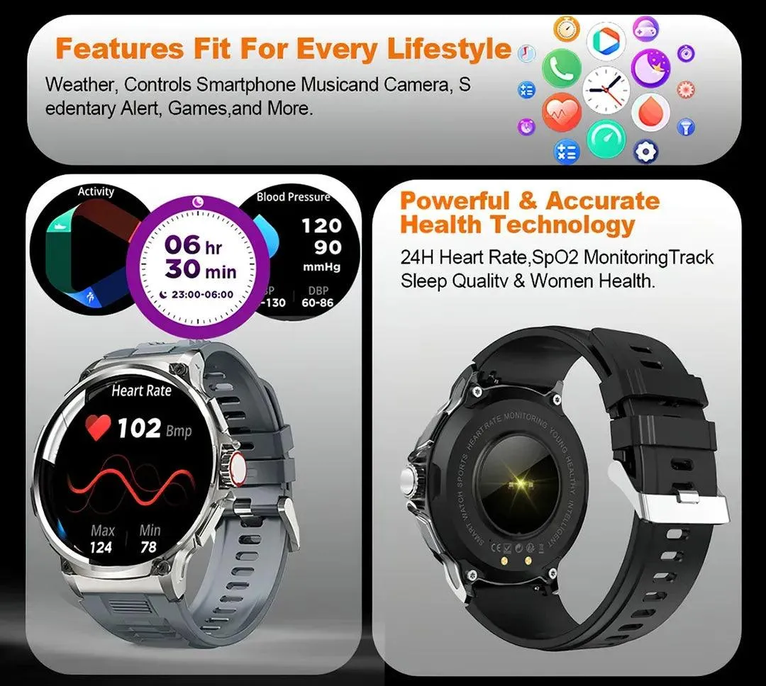 Men's Smartwatch MSW207 with Sports Fitness Tracker and Heart Monitor