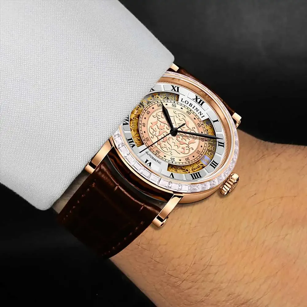 Men's Vintage Luxury Automatic Self-Wind Waterproof Mechanical Watch